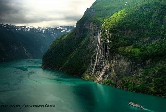 Водопад Семь сестер в Норвегии