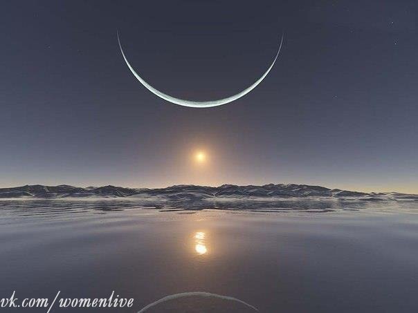 Восход солнца на Северном полюсе