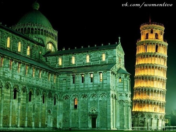 Знаменитая Пизанская башня, Италия