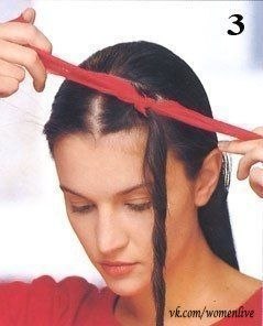 Завивка для прямых волос при помощи лоскутков