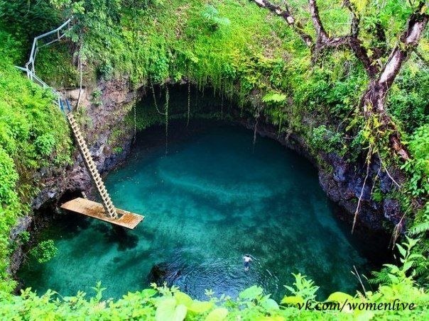 Необычный бассейн на острове Уполу, Латофага, Самоа