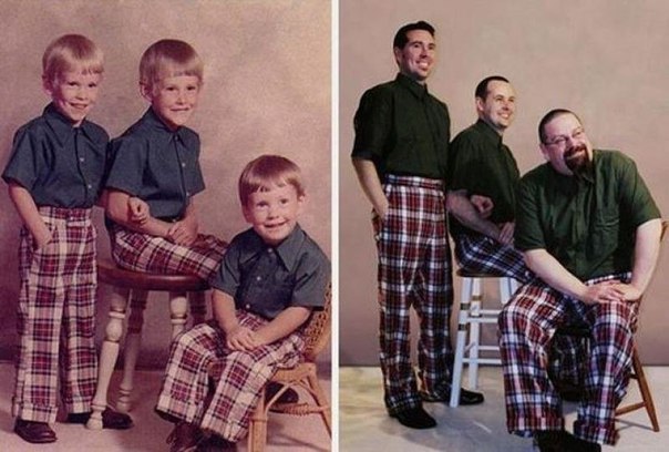 Семейные фото - тогда и сейчас