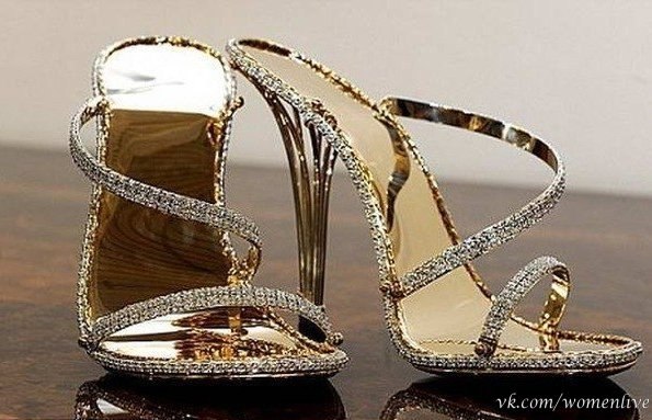 Самой дорогой обувью в мире признаны туфли The House of Borgezie за 220 тысяч долларов. Туфли сделанные полностью из золота с использованием 2 тысяч 200 бриллиантов на 30 карат