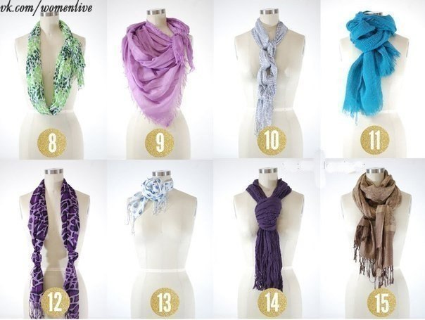 15 способов завязать шарф