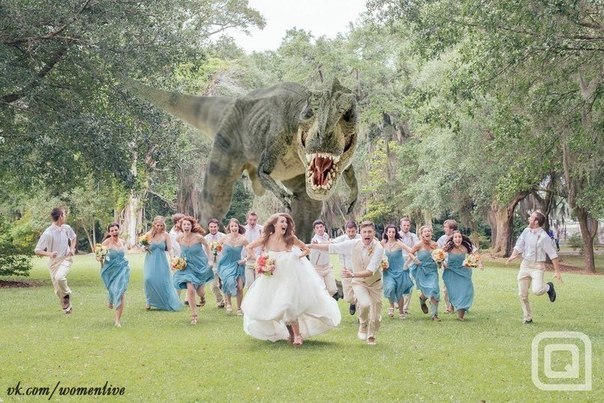 Самая крутая идея для свадебной фотографии!