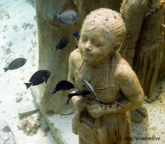 Подводный музей скульптур, Канкун, Мексика.