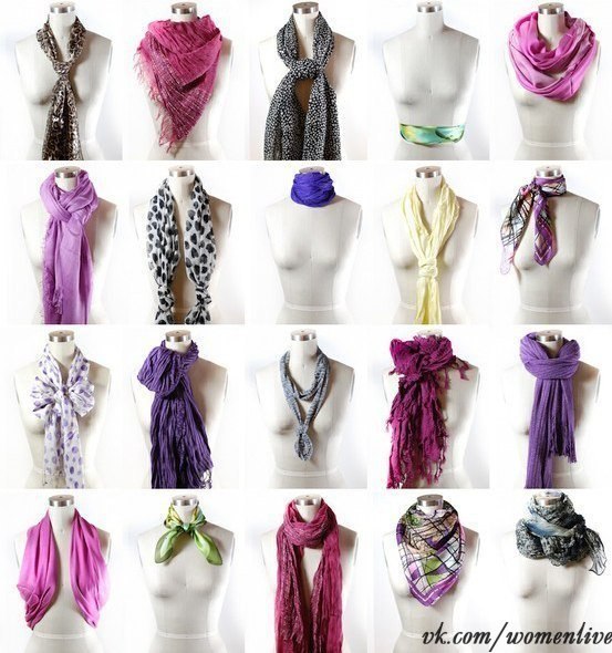 40 способов красиво и оригинально оформить палантин/шарф.