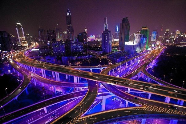Ночной Шанхай, Китай