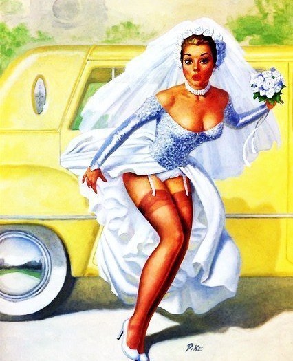 Вчера видела, как одна девушка бежала по городу в свадебном платье… Вот это я понимаю в активном поиске…