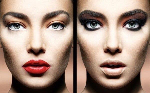 Золотое правило макияжа: акцент делается или на глаза, или на губы.