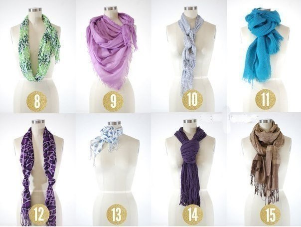 15 способов завязать нашейный платок.