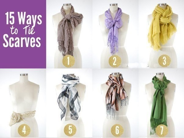15 способов завязать нашейный платок.