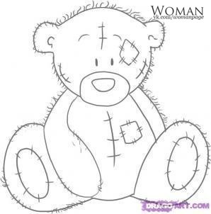 Как нарисовать медвежонка Тедди.