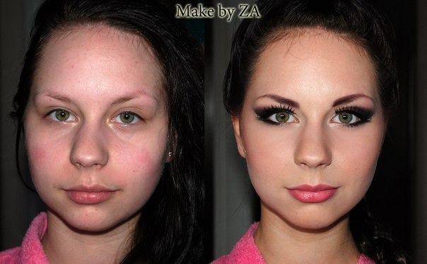 Девочки, не забывайте, макияж творит чудеса!