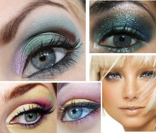 Идеи для макияжа серых, светло-серых и голубых глаз