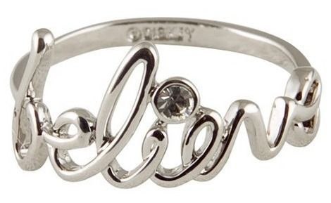 Кольцо с надписью "Верь"