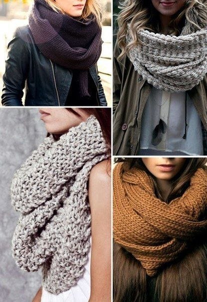 Теплый объемный шарф - незаменимая вещь зимой