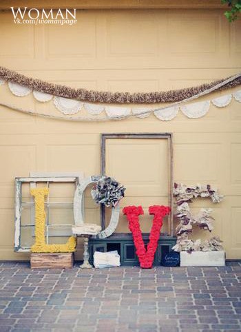 Слова любви! Как можно оформить буквы для свадьбы