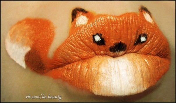 Художница Paige Thompson сделала серию рисунков животных на губах под названием «Animal-Lipstick series». Губы Пейдж использовала как пространство для фантазии и вот что из этого получилось.