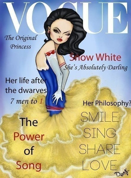 Если бы принцессы были на обложках модных журналов...)