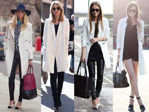 Уроки стиля: с чем носить белое пальто